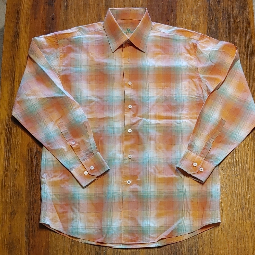 Alan Flusser Men's Plaid Shirt size Med